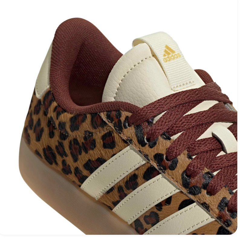 Adidas Gazelle Leopard Print Off White Burgundy Gum
