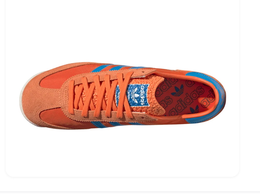 Adidas Gazelle Bright Orange Blue Bird Off White