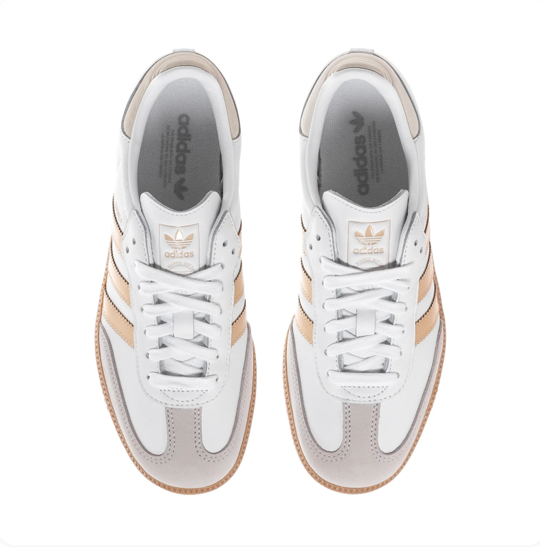 Adidas Samba OG Cloud White Gold Metallic Gum
