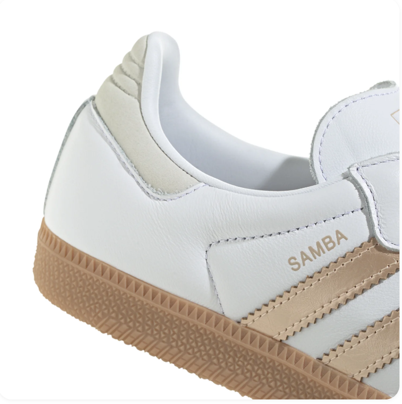 Adidas Samba OG Cloud White Gold Metallic Gum