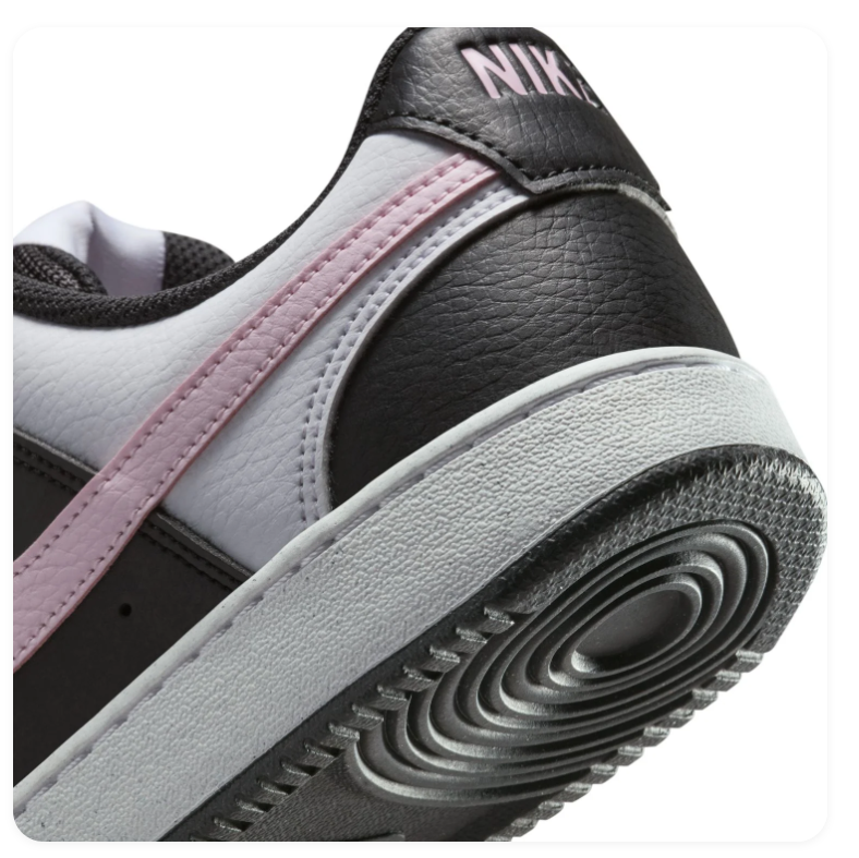 Nike Court Vision Low Black White Pink Foam