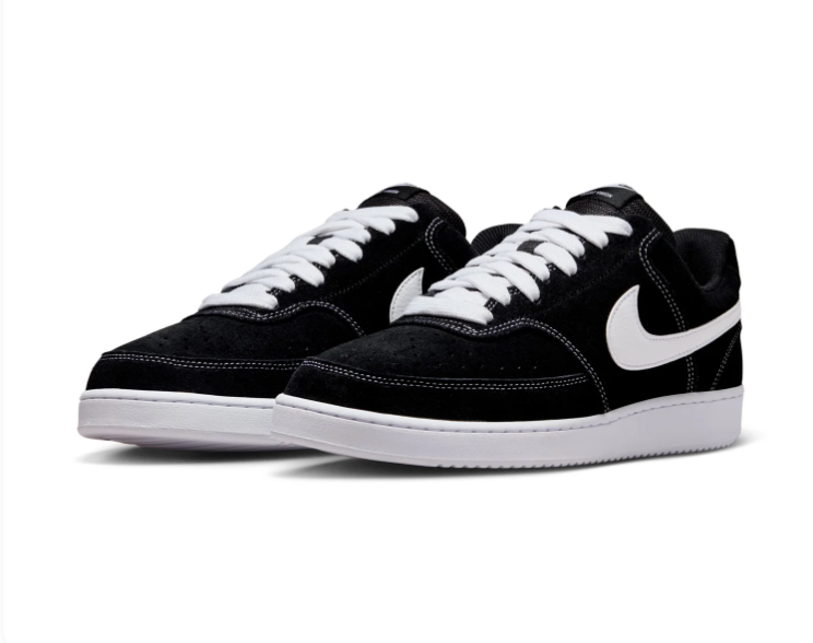 Nike Court Vision Low Black White Suede