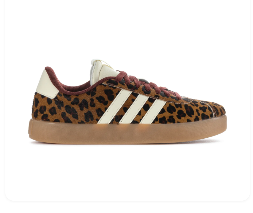 Adidas Gazelle Leopard Print Off White Burgundy Gum