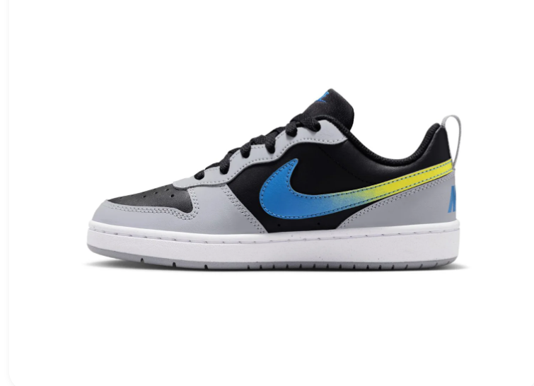 Nike Court Vision Low Black Wolf Grey Photo Blue High Voltage