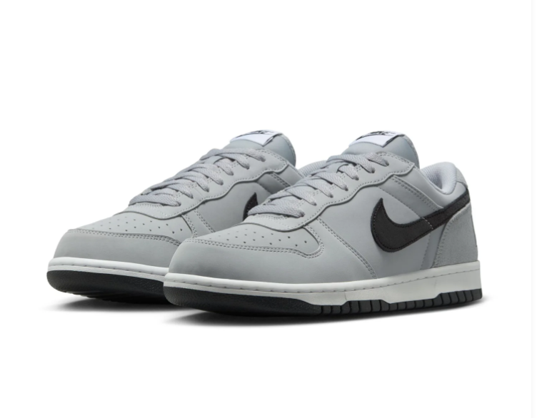 Nike Dunk Low Wolf Grey Black University Red Oversized Text