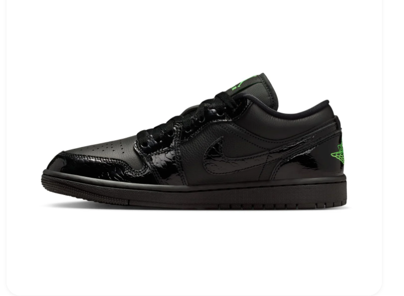 Air Jordan 1 Low Black Green Shock