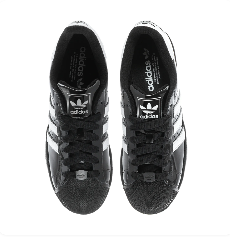 Adidas Superstar Core Black Patent Cloud White