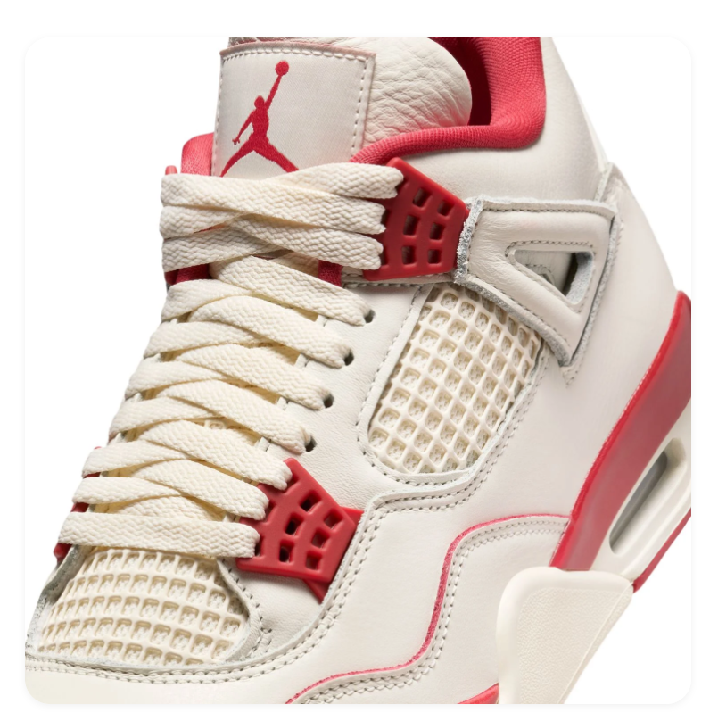Air Jordan 4 Retro Sail Gym Red