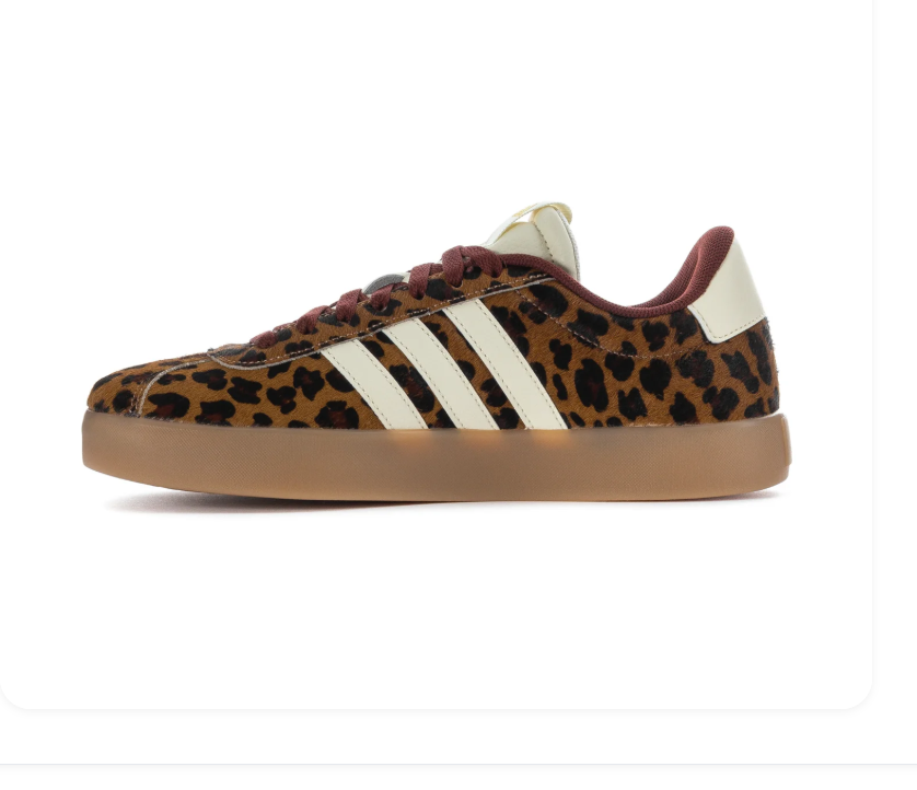 Adidas Gazelle Leopard Print Off White Burgundy Gum