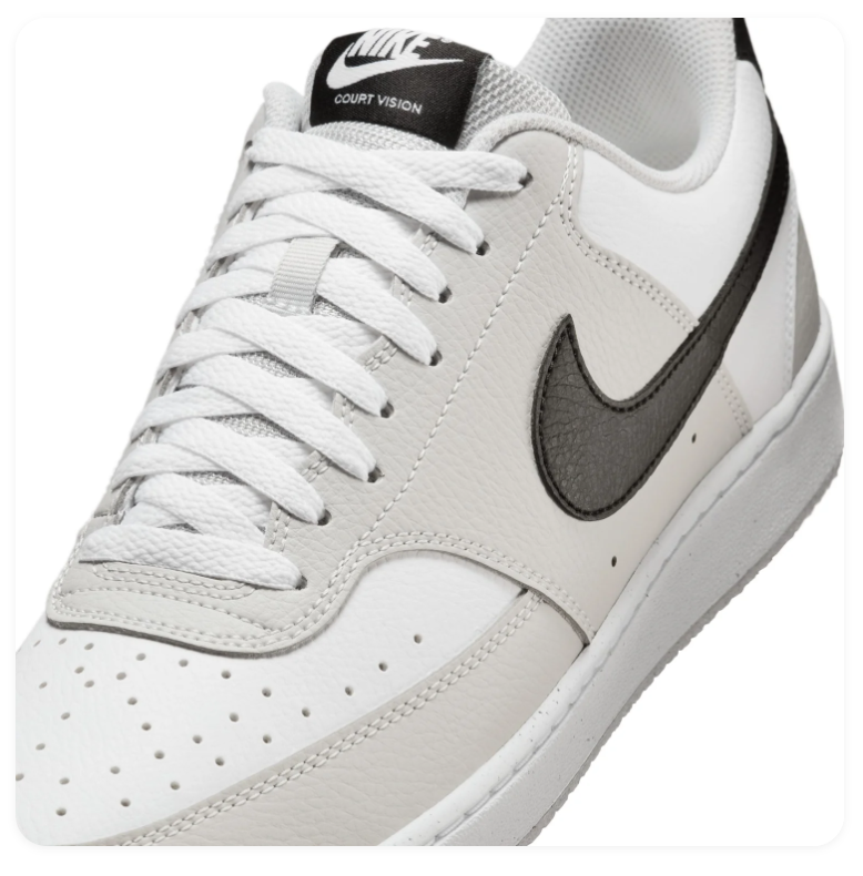 Nike Court Vision Low White Photon Dust Black